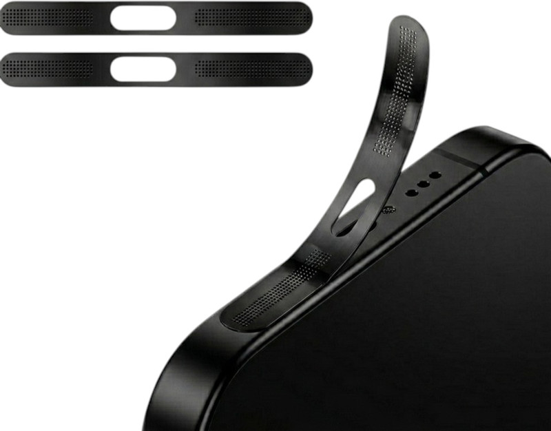 JAZX Anti Dustproof Scratch Resistant Speaker Guard Protector for iPhone 14/15/16/17 Digital Visual Interface Black Anti-dust Plug(Mobile Pack of 2)