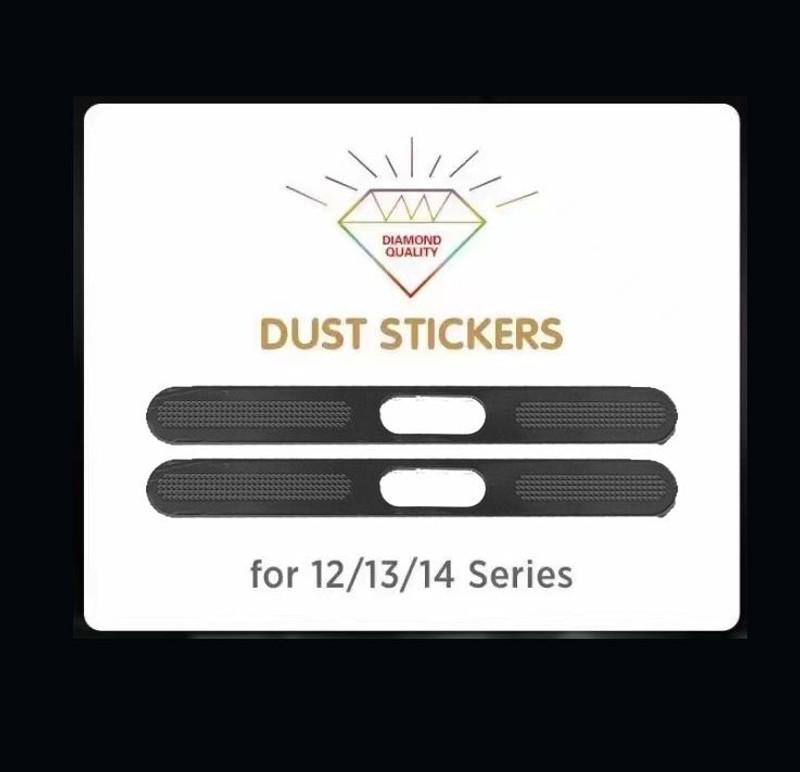 mizi Metal Speaker Mesh Sticker for iPhone 15/14/13/12 Series, USB Black Anti-dust Plug(Mobile Pack of 4)