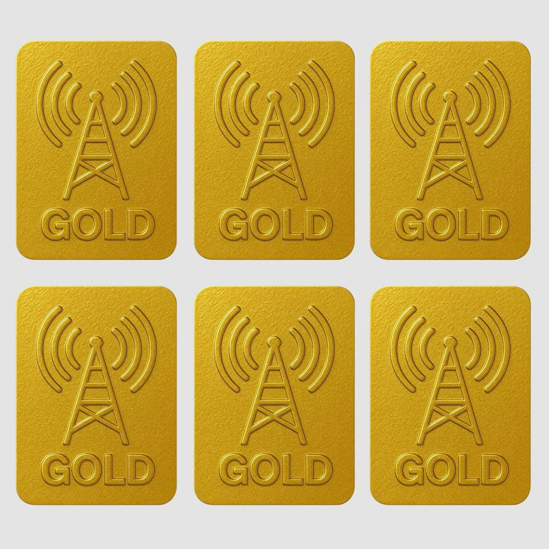 AirSoft Radiation Protection Gold Mobile Chip Sticker to Reduce EMF Harmful Waves Anti-Radiation Sticker(Laptop, Mobile, PC, Phone, Tablet, Television)