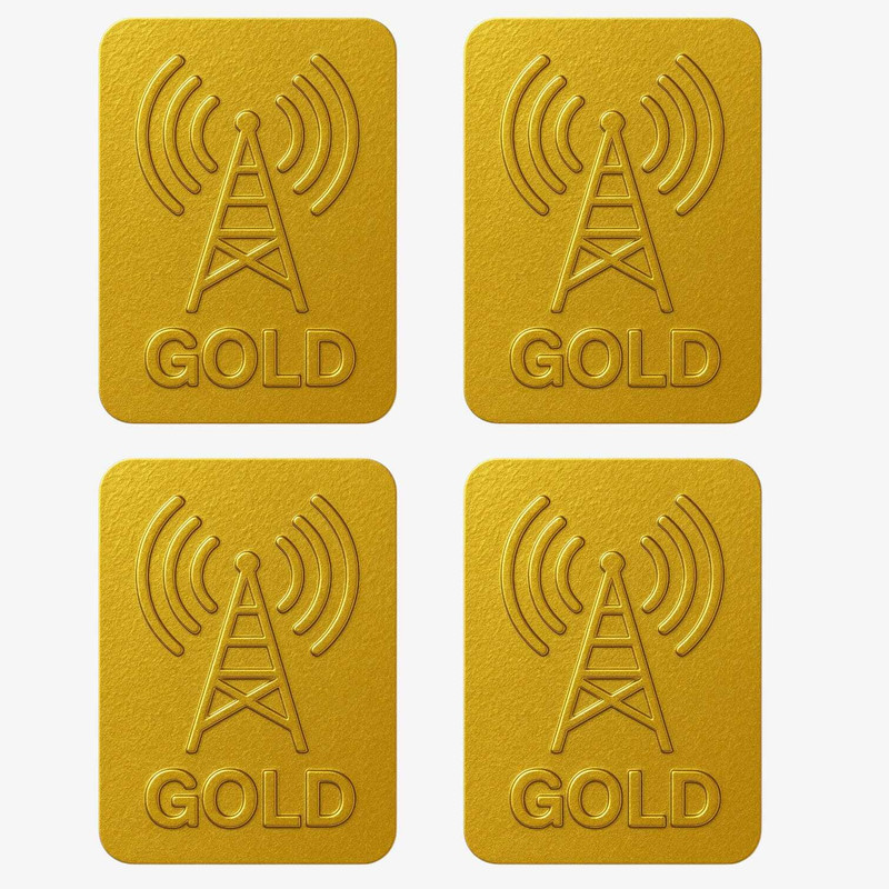 AirSoft Radiation Guard Gold Mobile Chip Sticker for Long Life Health and Stress Relief Anti-Radiation Sticker(Laptop, Mobile, PC, Phone, Tablet, Television)