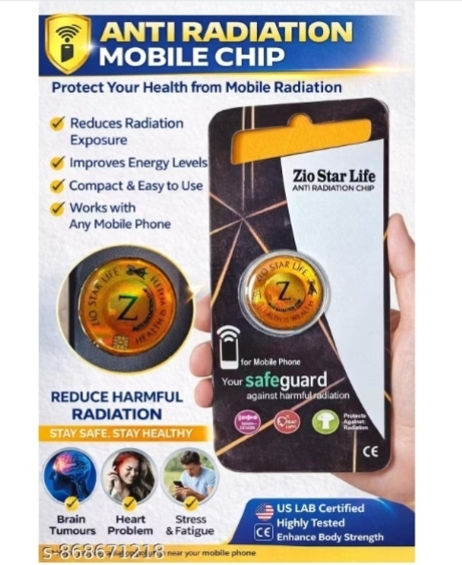DP Life care ANTI-RADIATION MOBILE CHIP (ZSL2026) (10gm each)-Pack 1 Anti-Radiation Chip(Laptop, PC, Television, Generic, Phone, Tablet, Mobile)
