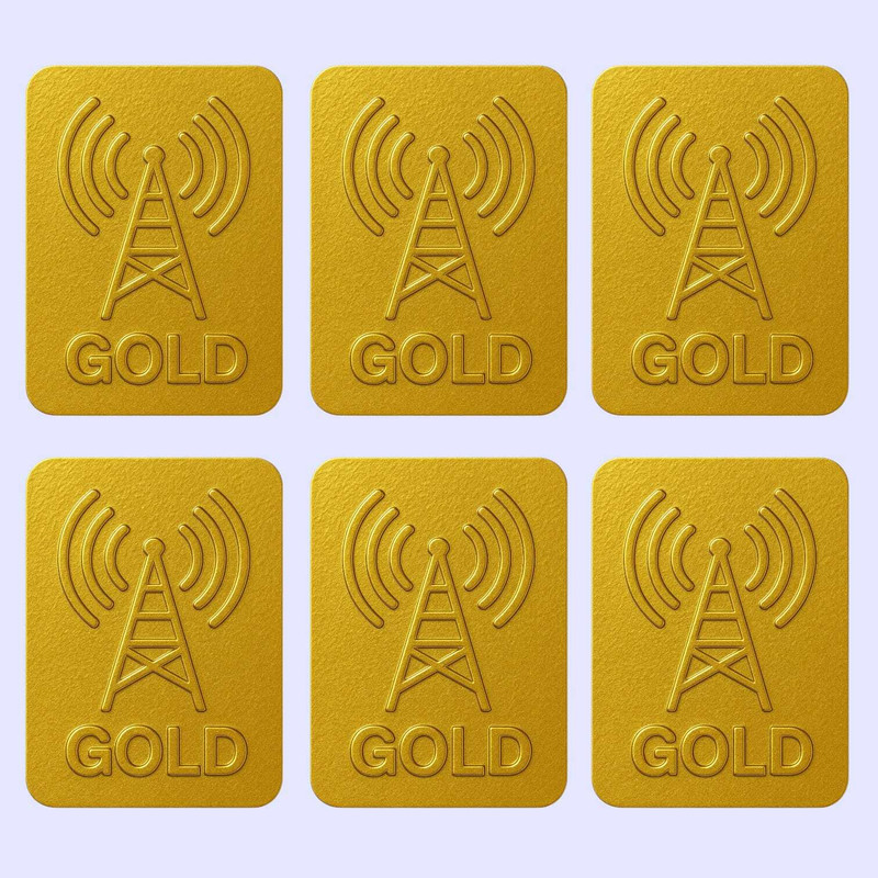 AirSoft Radiation Safety Chip Gold Sticker for Family Health Protection from EMF Rays Anti-Radiation Sticker(Laptop, Mobile, PC, Phone, Tablet, Television)
