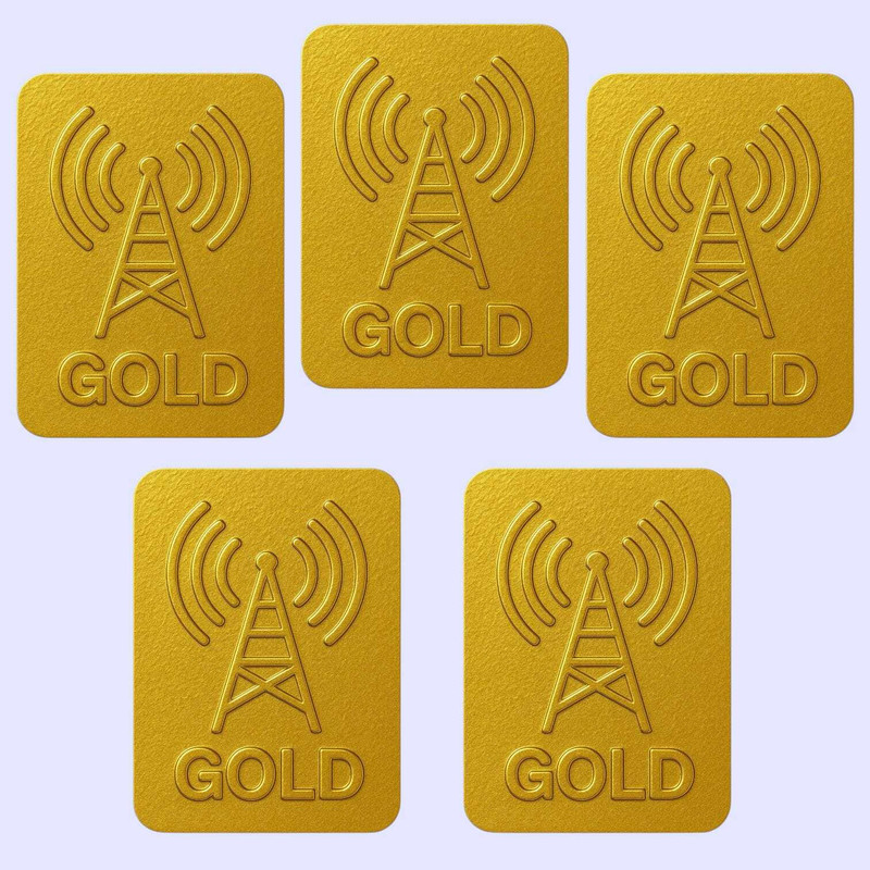 AirSoft Radiation Blocker Mobile Chip Gold Sticker for Family Daily Stress Free Calls Anti-Radiation Sticker(Laptop, Mobile, PC, Phone, Tablet, Television)