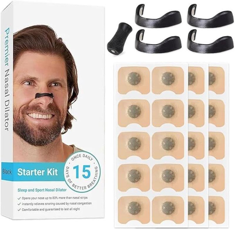Amazheal Magnetic Anti Snoring Nose Clip Nasal Dilator for Clear Breathing Sleep Aid Anti-snoring Device(Nasal Strip)