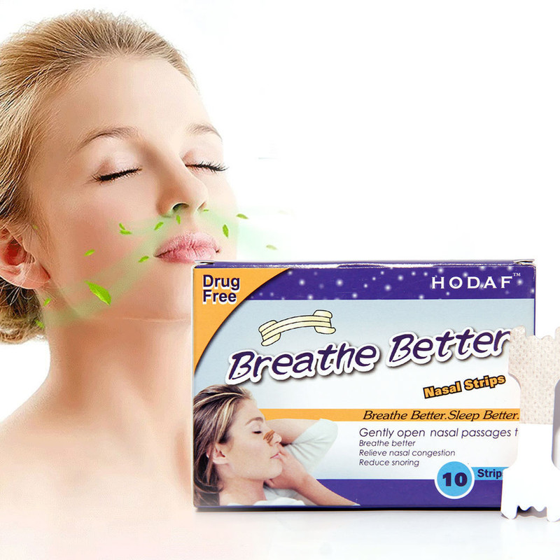 Clean Living Nasal Strips Relieves Nasal Congestion and Improves Sleep 10 pcs Anti-snoring Device(Nasal Strip)