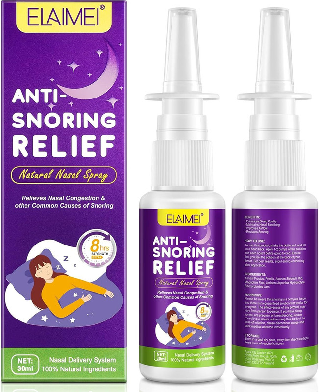 Clean Living Anti Snoring Relief Herbal Nasal Spray 30ml Anti-snoring Device(Mouthpiece)