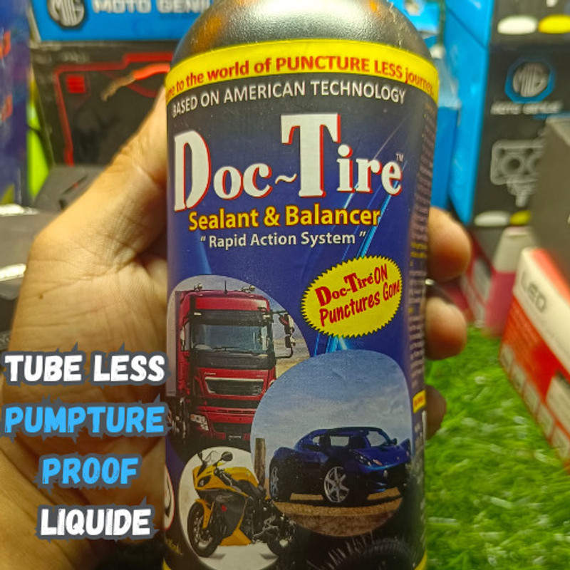 TIWS Doc-Tire Best Puncture Proof Liquide for Tubeless 2026 Tyre 500ml Liquide(Black)