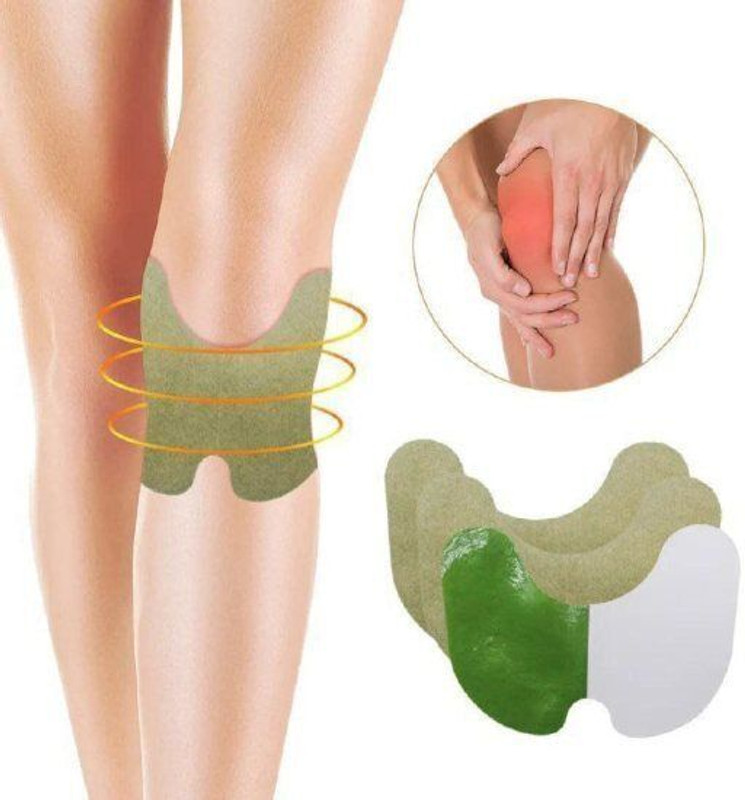BUSAWARE Knee pain relief Patch & Plaster with (10 Patches) Knee Patch(Green)