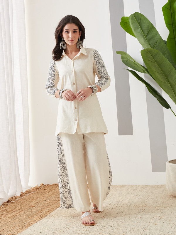 KROLIANT Shirt Palazzos Co-ords Set