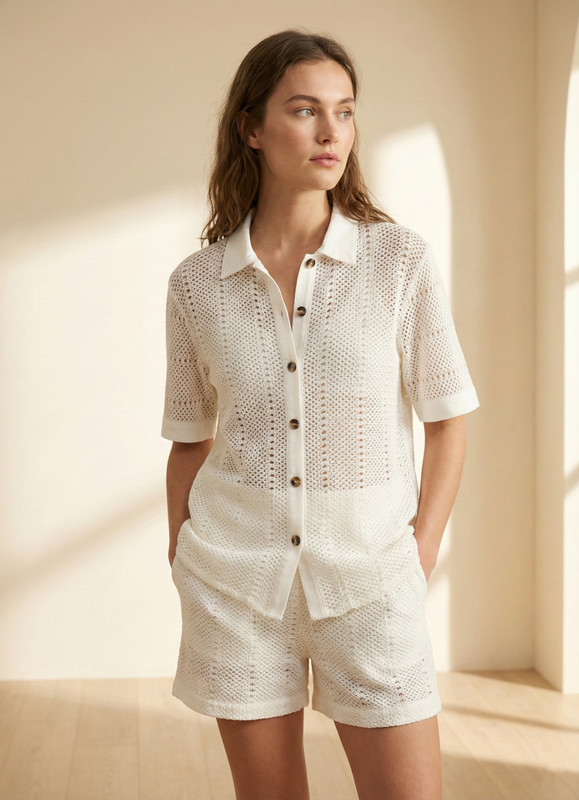 Leriya Fashion Shirt Regular Shorts Co-ords Set