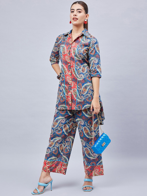 Winered Shirt Pant Co-ords Set