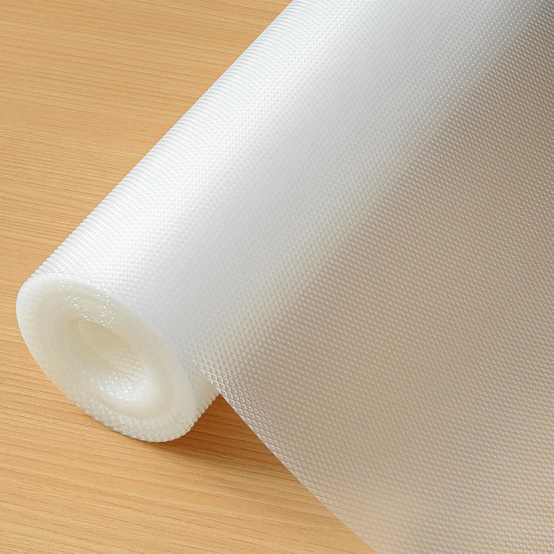 Celisca PVC (Polyvinyl Chloride) Drawer Mat(Clear Anti-Slip Drawer & Multipurpose Mat for Kitchen Refrigerator Table 5 Miter, Large)
