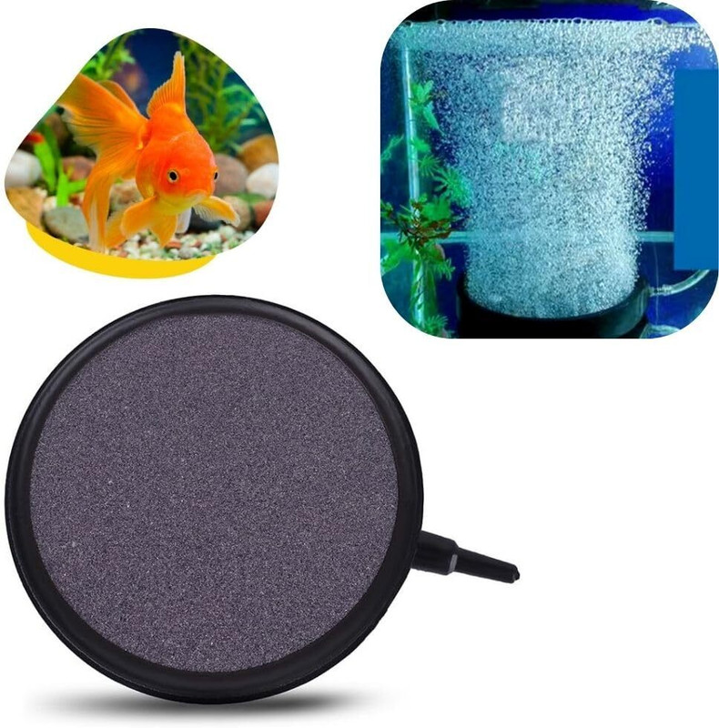 CEESHA Fish Tank Air Stone Bubble Diffuser 3 Inch Ceramic Airstone Aquarium Air Stone(1 Stones)