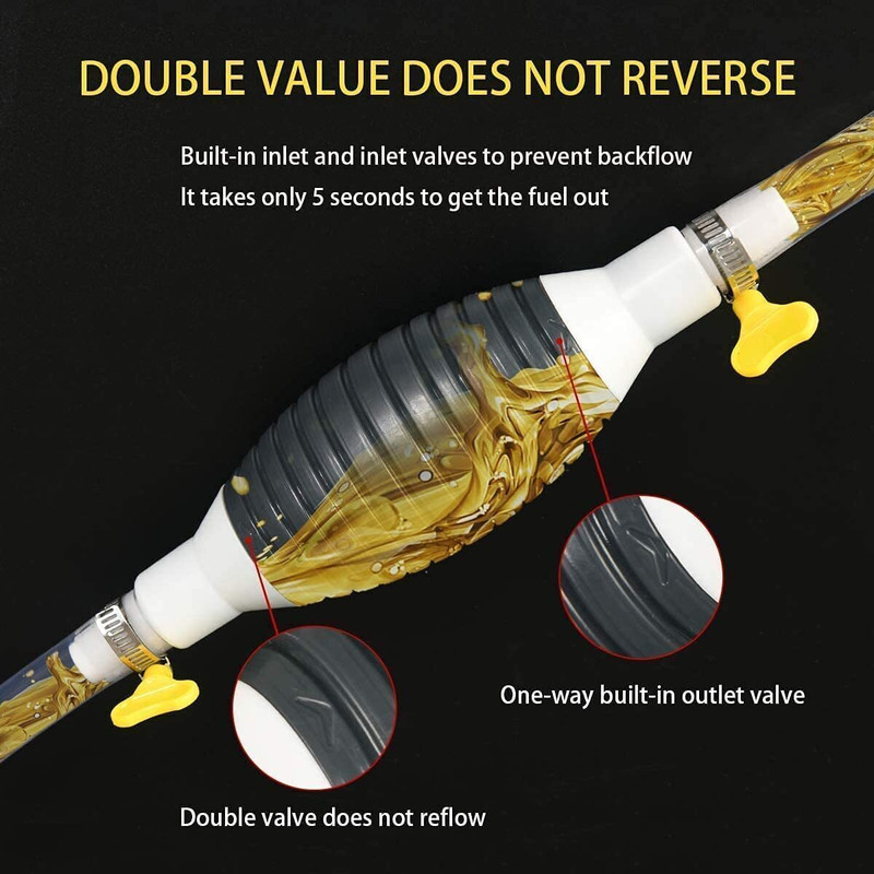 vedvit Fuel Transfer Pump Gasoline Siphone Hose, Portable Siphon Pump For Gasoline oil Magnetic Aquarium Cleaner