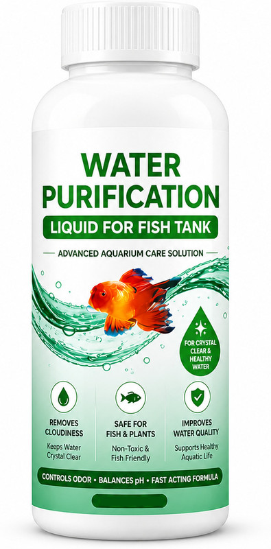 FLIXY Aquarium Water Purifier Liquid for Fish Tank Clear Water Care Magnetic Aquarium Cleaner