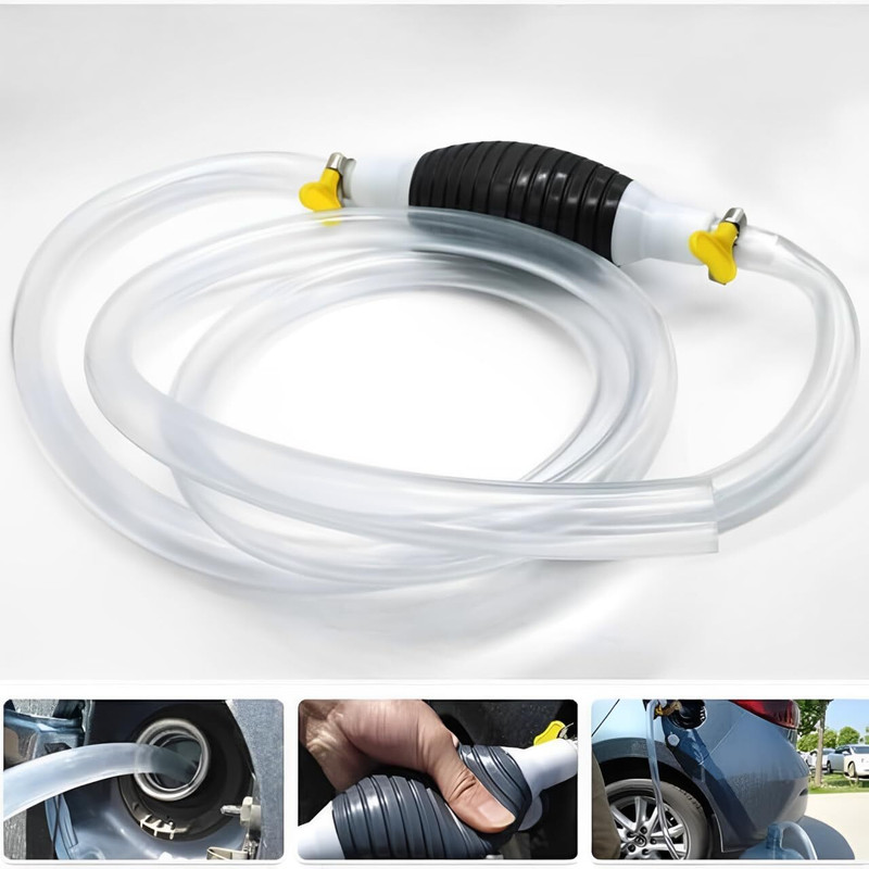 ZIODIC Portable Manual Car Fuel Transfer Pump for Petrol, Diesel, Oil, Liquid, Water Electrical Aquarium Cleaner