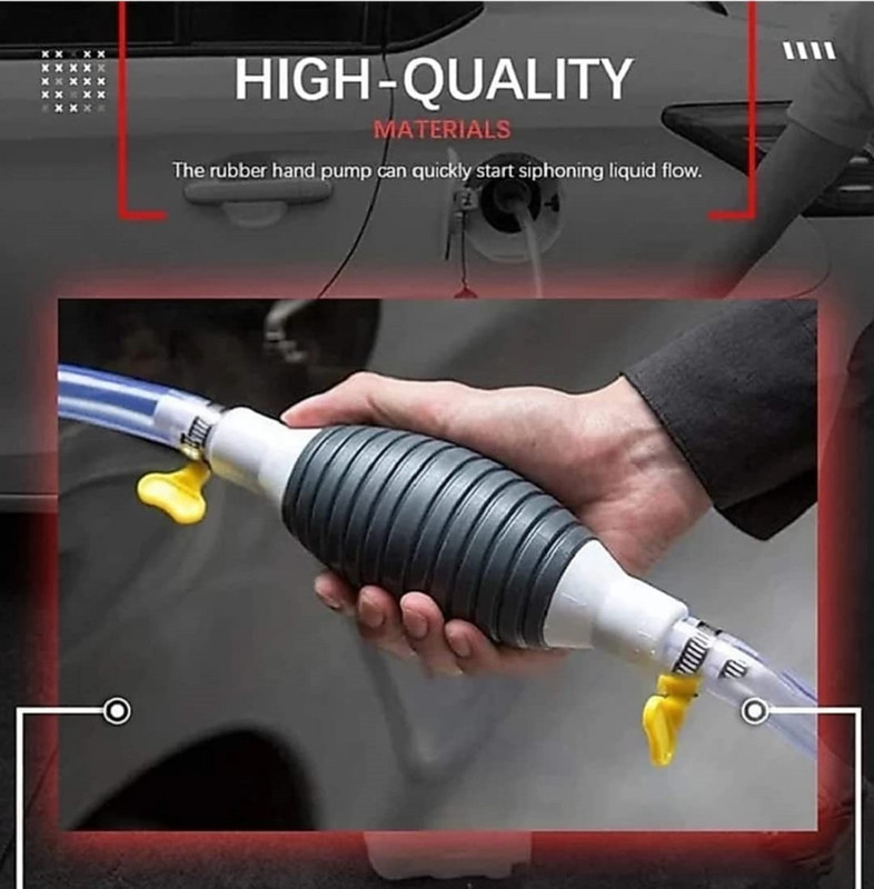NITYA SALES Fuel Transfer Pump Kit Manual hand pump for Petrol, Diesel, Oil, Liquid, Water Solvent Aquarium Cleaner