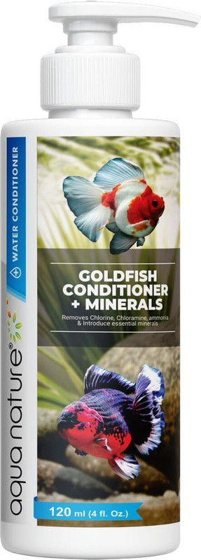 Aquanature Goldfish Water Conditioner+ Minerals Removes Chlorine, Chloramine &Ammonia 120ml Solvent Aquarium Cleaner