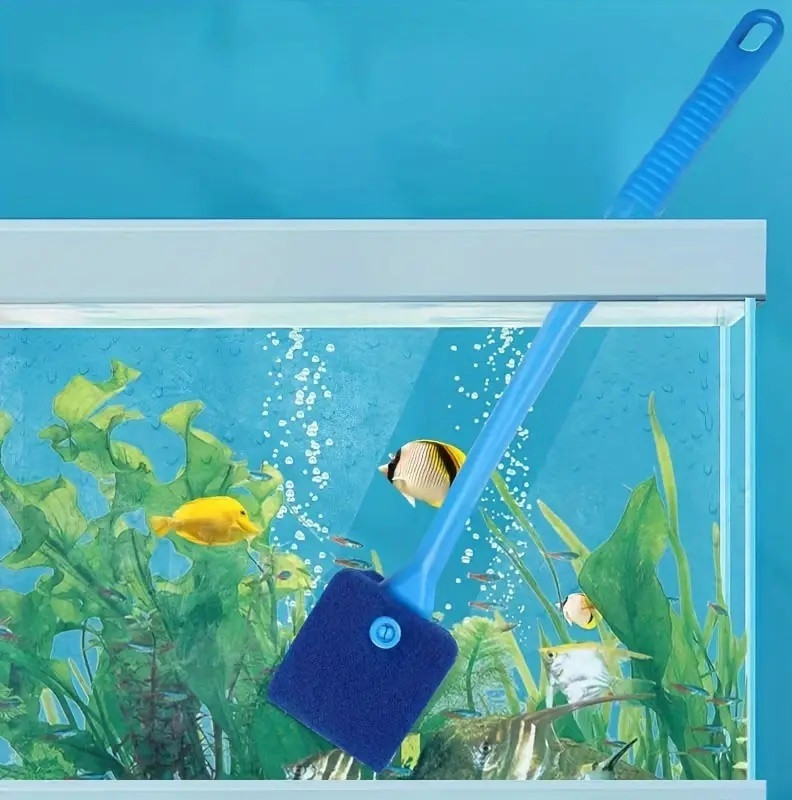 Petzlifeworld Aquarium Glass Fish Tank Cleaning Sponge Brush Plant Algae Scraper Cleaner Scratch Free Magnetic Aquarium Cleaner