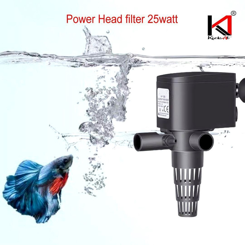 kickAt Aquarium Submersible Pump Power Head (25watt ) Power Aquarium Filter(Mechanical Filtration for Salt Water and Fresh Water)