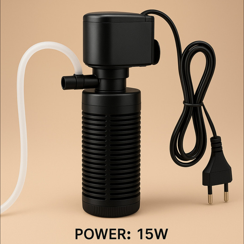 Mermaid Aqua 3 In 1 Filter Internal Filter Power Aquarium Filter(Mechanical Filtration for Salt Water and Fresh Water)