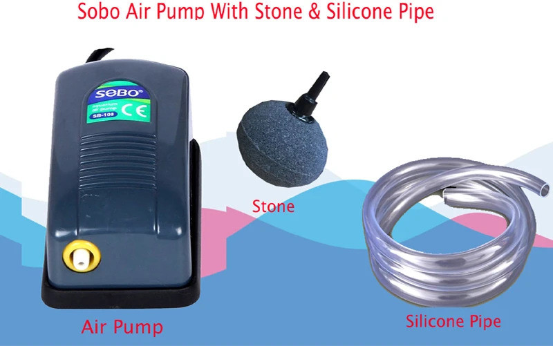 kickAt Single Outlet Aquarium Oxygen Air Pump for Air Bubble and Oxygen of Fish Tank Power Aquarium Filter(Mechanical Filtration for Salt Water and Fresh Water)
