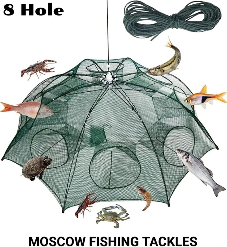 moscow fishing tackles CARP NET 8 HOLES Aquarium Fish Net(50 cm x 80 cm)