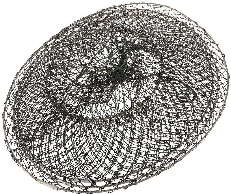 KANABEE 3 Layers Foldable Fishing Gear Fishing Keep Net Crab Fish Crayfish Trap Cage Aquarium Fish Net(60 cm x 60 cm)