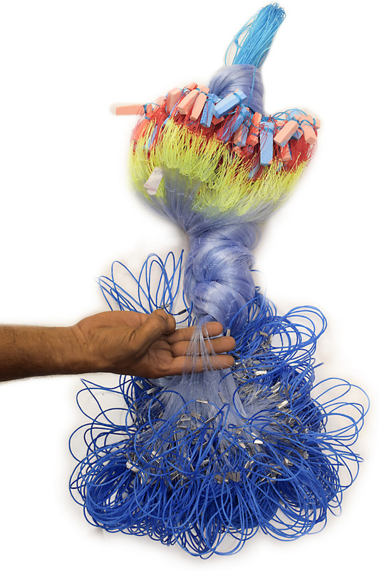 Barsha Fishing Nets 70mm SHISHA JAL 3 FINGER LEAD SINKER GILLNET Aquarium Fish Net(1524 cm x 152 cm)