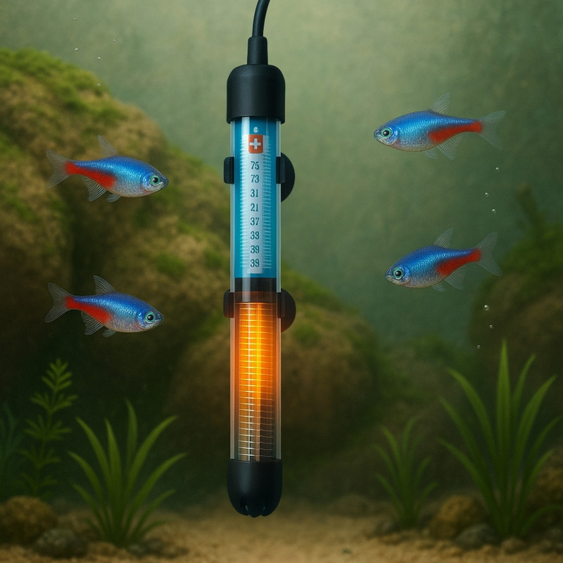 FinyPetz RS 100W Aquarium Heater | Auto Cut-Off, Adjustable | For 2–2.5 Ft Tanks Submersible Aquarium Immersion Heater