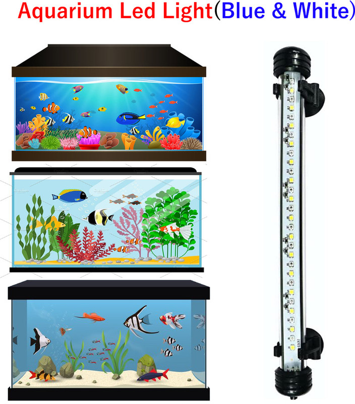 kickAt Red, Green, White, Blue LED Aquarium Light(Freshwater Fish Tank, Saltwater Fish Tank, Saltwater Reef Tank)