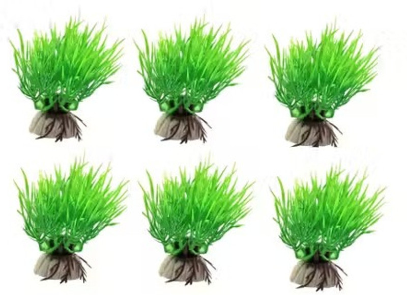 TOYAA Green Grass Pack of 6 Aquarium Plant Anchor(6 Plant Anchors)