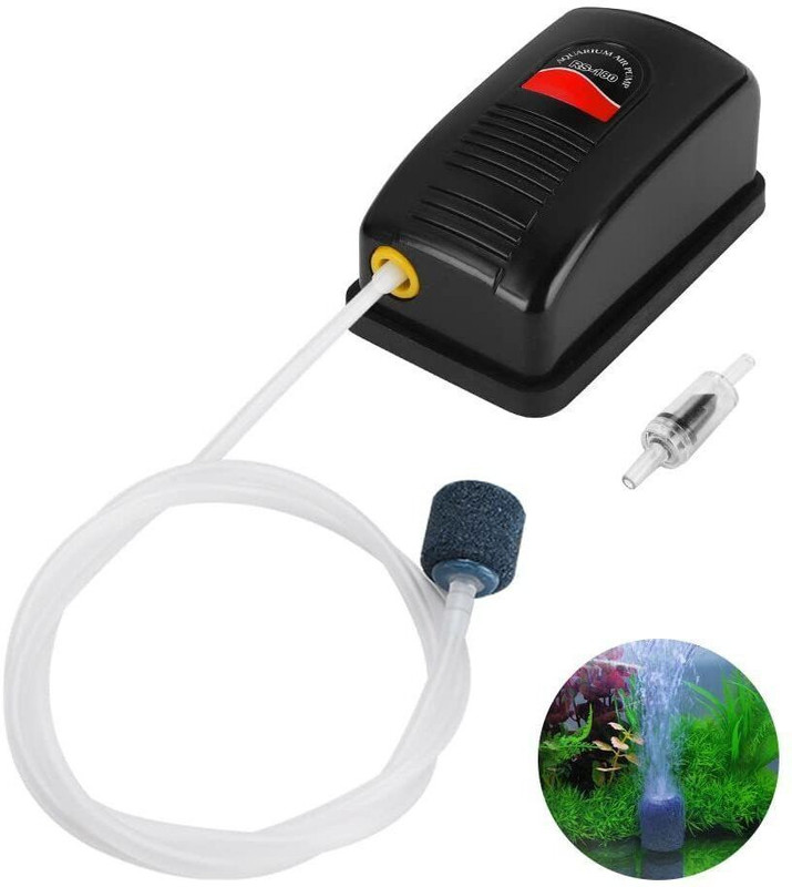 VAYINATO VS-320 Aquarium Silent Oxygen Air Pump with 2M Tube,1 Air Stone & 1 Check Valve Air Aquarium Pump(60 cm)