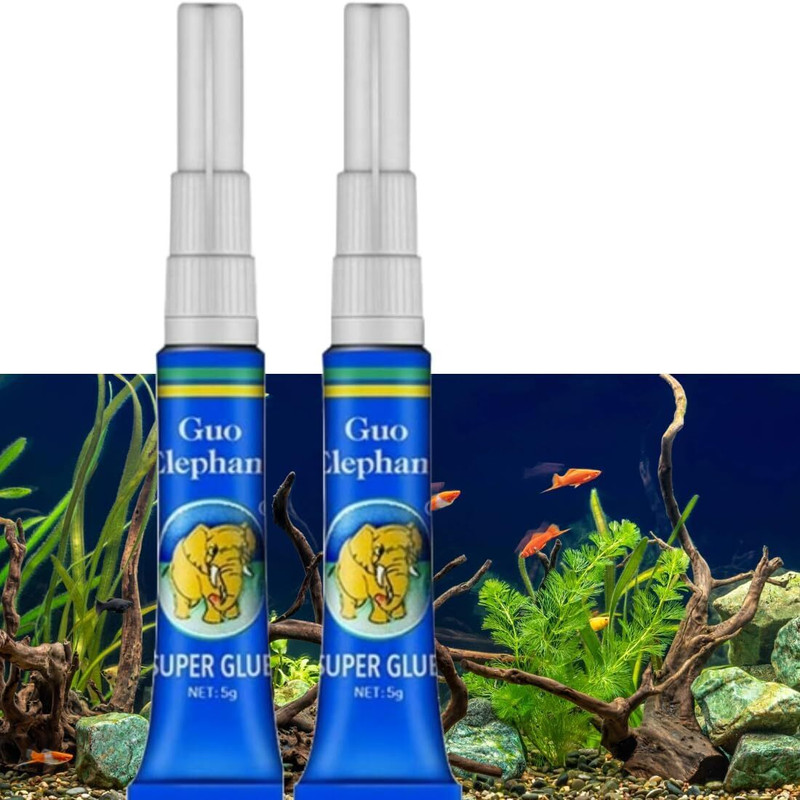 Scroll Store Instant Elephant Aquascaping glue 5g Pack of 2 | Rocks, Driftwood, Plants Aquarium Reef Glue(10 g)