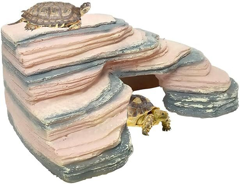 GIG BAZAAR Aquarium Turtle Bridge Ornaments Underwater Landscape Resting Turtle decoration Laterite Unplanted Substrate(Pink, Grey, 0.2 kg)