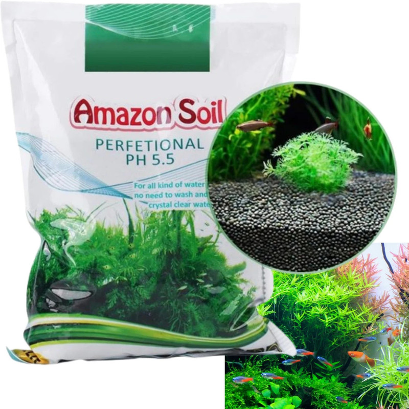 Scroll Store Aquarium Soil 1L Aqua Soil Planted Substrate(Grey, 1 kg)
