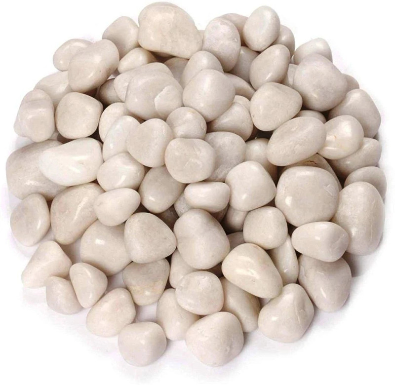 Foodies Puppies 5 kg White Stone for Home, Garden and Aquarium Marble Unplanted Substrate(White, 5 kg)