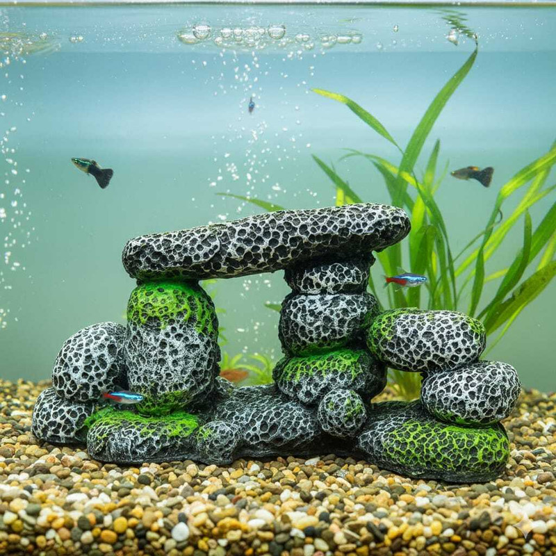 Gaurvi Enterprises 1x Antique Small Sea Rock stone for fish decoration toy River Rock Unplanted Substrate(Multicolor, 0.5 kg)