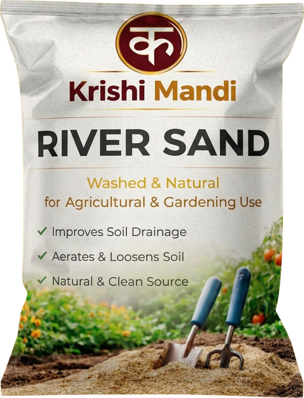 Krishi mandi River Sand for Gardening Bonsai , Potting Mix And aquarium Sand Sand Planted Substrate(White, 1 kg)