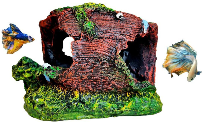 Gaurvi Enterprises Hollow Wooden Tree Hidden Space Ornaments for Aquarium Decoration Toy Aragonite Unplanted Substrate(Multicolor, 0.3 kg)