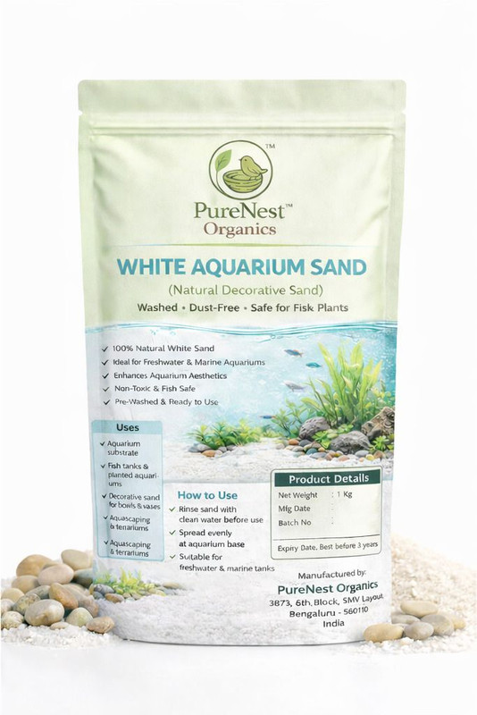 PureNest Organics Aqua Soil Planted Substrate(White, 2 kg)