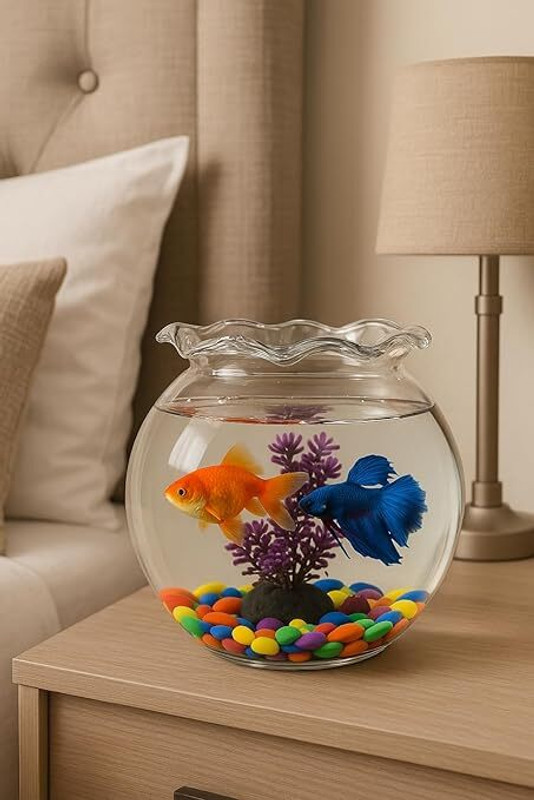 SAVORADE 6 Inchi Jhalar @16 Round Ends Aquarium Tank(1.6 L)