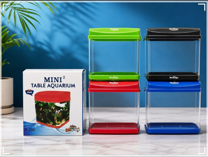 Petscope Mini-2 Betta Aquarium Tank Cube Aquarium Tank(3.5 L)
