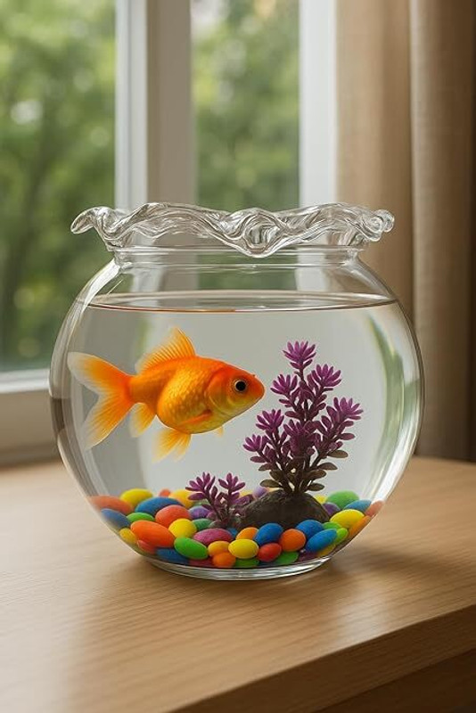 SAVORADE 8 Inchi jhalar @17 Round Ends Aquarium Tank(3.5 L)