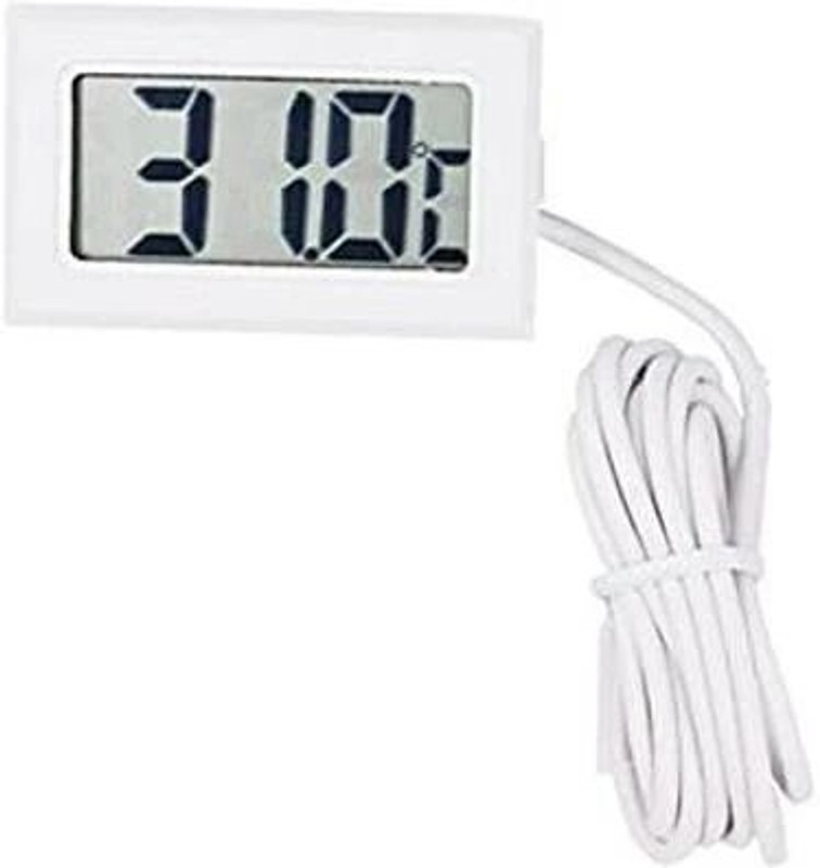 SYGA Mini LCD Digital Thermometer for Room Temperaure/Fridges, Portable Pocket LCD Electronic Temperature Meter Tester, White Aquarium Thermometer