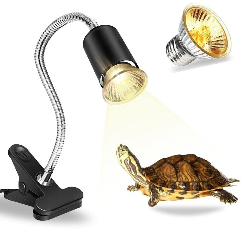PetJoy 50W UVB Turtle Basking Light with Holder, UV Sun Lamp for Reptiles & Aquariums Aquarium Tool