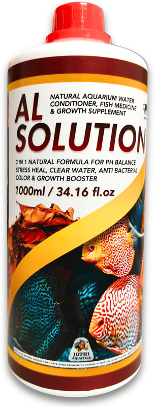 Jothi Aquatics AL-Solution Natural Aquarium Water Conditioner & Fish Growth Booster Aquatic Plant Fertilizer(100 ml)