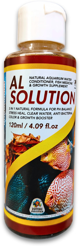 Jothi Aquatics AL-Solution Natural Aquarium Water Conditioner & Fish Growth Booster Aquatic Plant Fertilizer(100 ml)