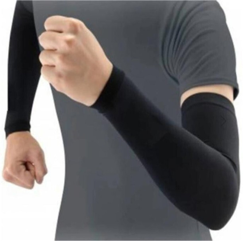 Eedhasss Tringle Nylon Arm Sleeve For Boys & Girls(XXL, Black)