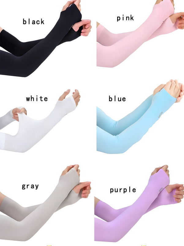 MOMISY Cotton Arm Sleeve For Men & Women(Free, Black, Grey, Purple, Pink, White, Blue)